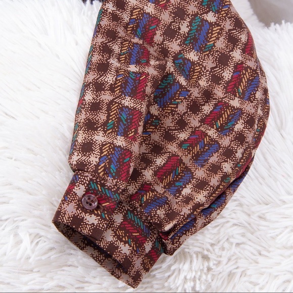 The Ascot Collection by Lady Arrow Vintage Checkered Button Down - Picture 7 of 8